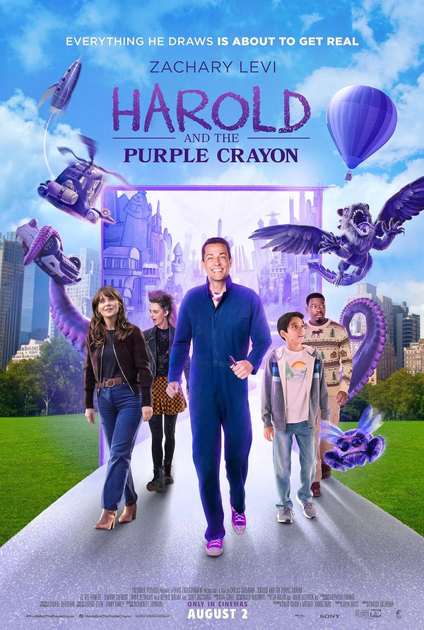 Harold and the Purple Crayon (2024) - Animated Adventure Comedy Movie Poster | Film Wall Art Print