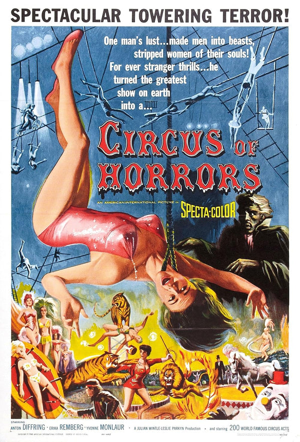 Circus of Horrors (1960) Movie Poster - High Quality Print Movie Poster | Film Wall Art Print