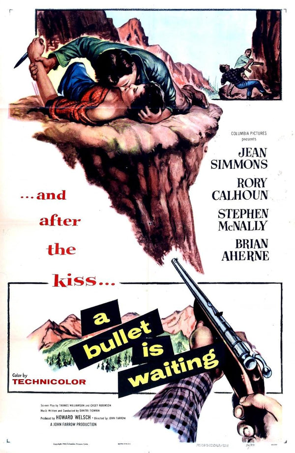 Bullet Is Waiting (1954) – Crime Thriller Drama Film Poster Movie Poster | Film Wall Art Print