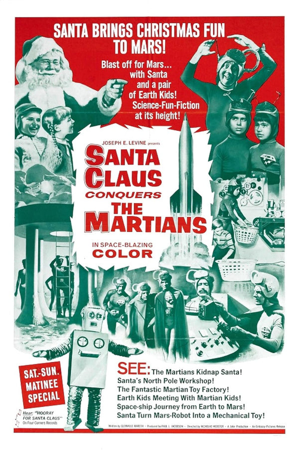 Santa Claus Conquers the Martians (1964) - Cult Classic Adventure Comedy Movie Poster | Film Wall Art Print