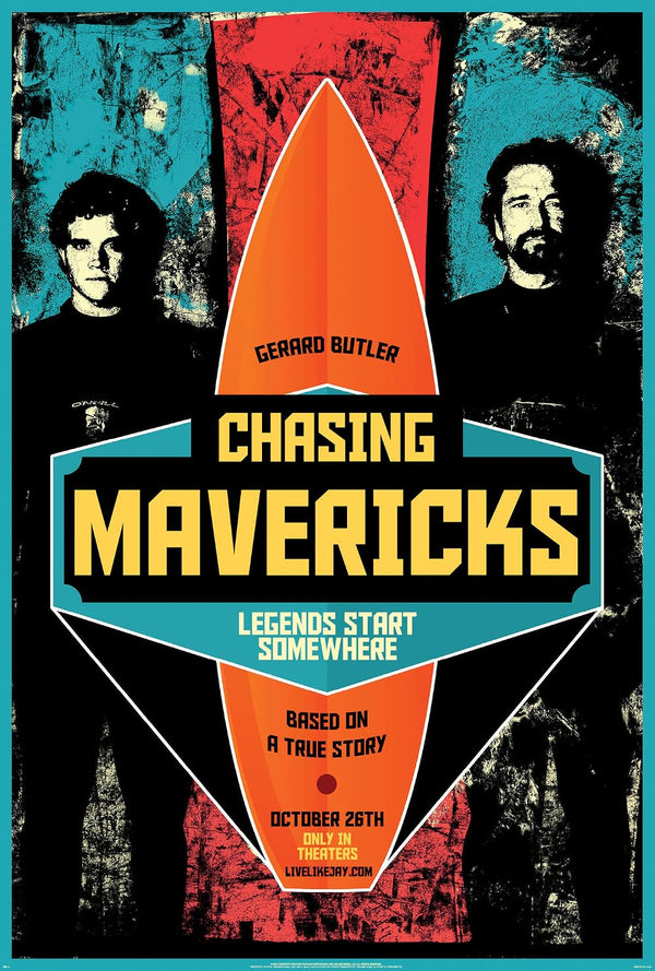 Chasing Mavericks (2012) – Inspirational Surfing Biography Drama Movie Poster | Film Wall Art Print