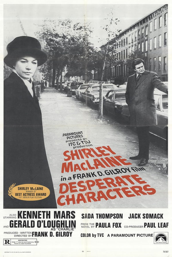 Classic Desperate Characters (1971) Drama Poster Movie Poster | Film Wall Art Print
