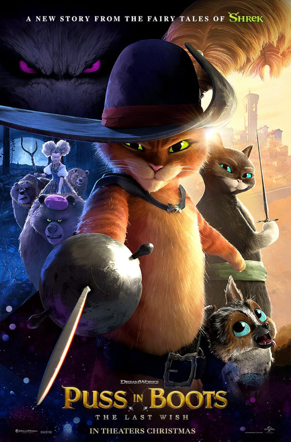 Puss in Boots: The Last Wish (2022) - Animated Action Adventure Movie Movie Poster | Film Wall Art Print
