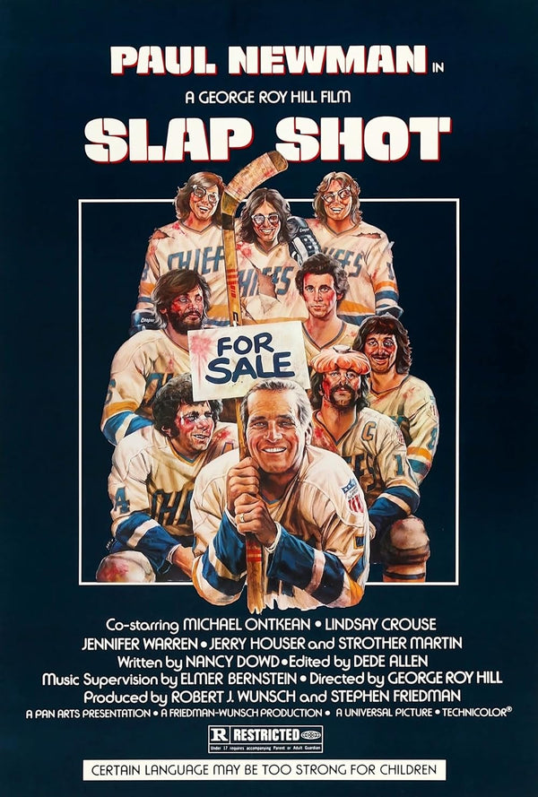 Slap Shot Movie Poster - Classic Hockey Comedy Film Art Movie Poster | Film Wall Art Print