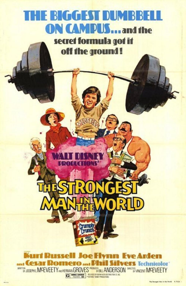 Strongest Man in the World (1975) - Family Sci-Fi Comedy Adventure Movie Poster | Film Wall Art Print