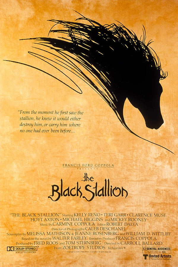 Black Stallion (1979) - Adventure, Family, Sport Movie Poster Movie Poster | Film Wall Art Print
