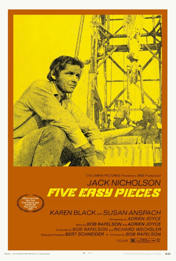 Five Easy Pieces Movie Poster - Classic 1970s Drama Film Art Movie Poster | Film Wall Art Print