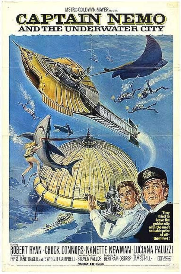 Captain Nemo and the Underwater City (1969) Adventure Family Fantasy Movie Poster Movie Poster | Film Wall Art Print