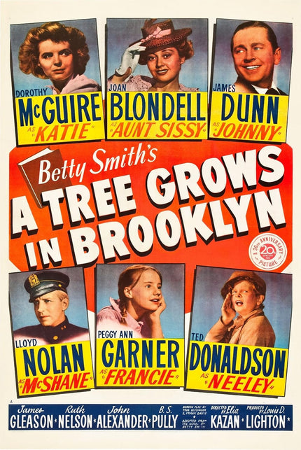 A Tree Grows in Brooklyn (1945) – Heartwarming Drama & Family Romance Film Movie Poster | Film Wall Art Print