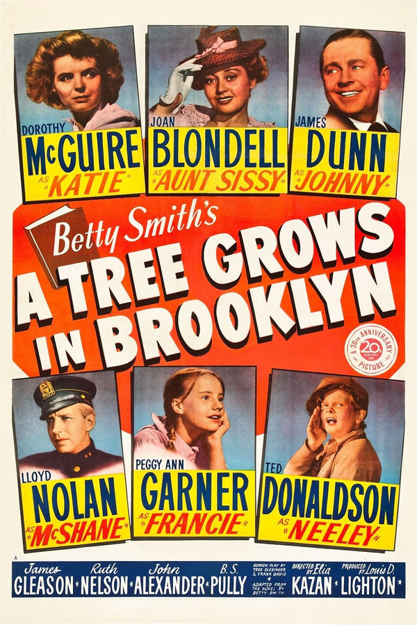 A Tree Grows in Brooklyn (1945) – Heartwarming Drama & Family Romance Film Movie Poster | Film Wall Art Print