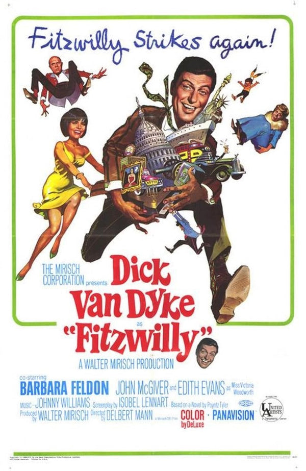 Fitzwilly (1967) - Romantic Comedy Classic | Movie Poster Movie Poster | Film Wall Art Print