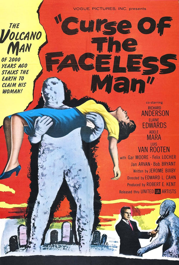 Curse of the Faceless Man (1958) – Classic Horror Adventure Film Movie Poster | Film Wall Art Print