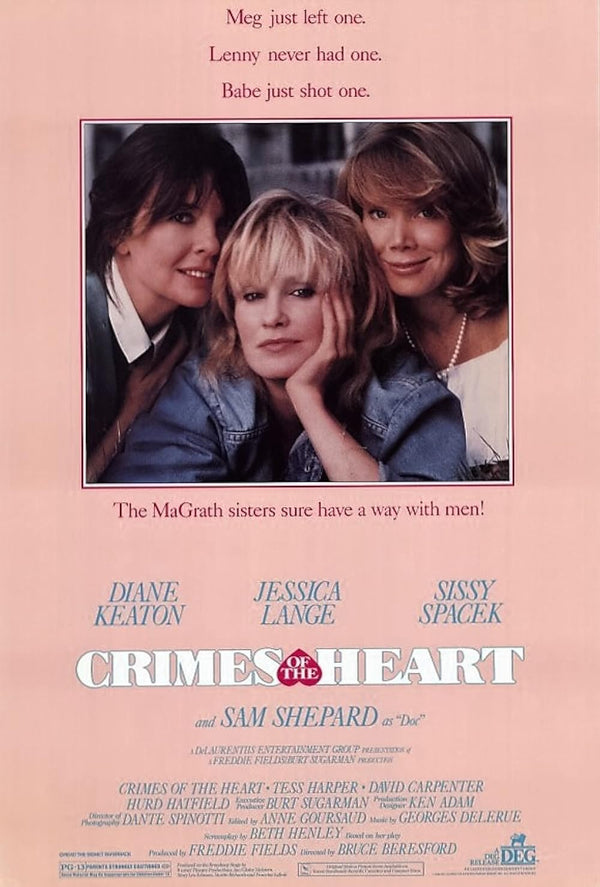 Crimes of the Heart (1986) - Heartfelt Comedy Drama Poster Movie Poster | Film Wall Art Print