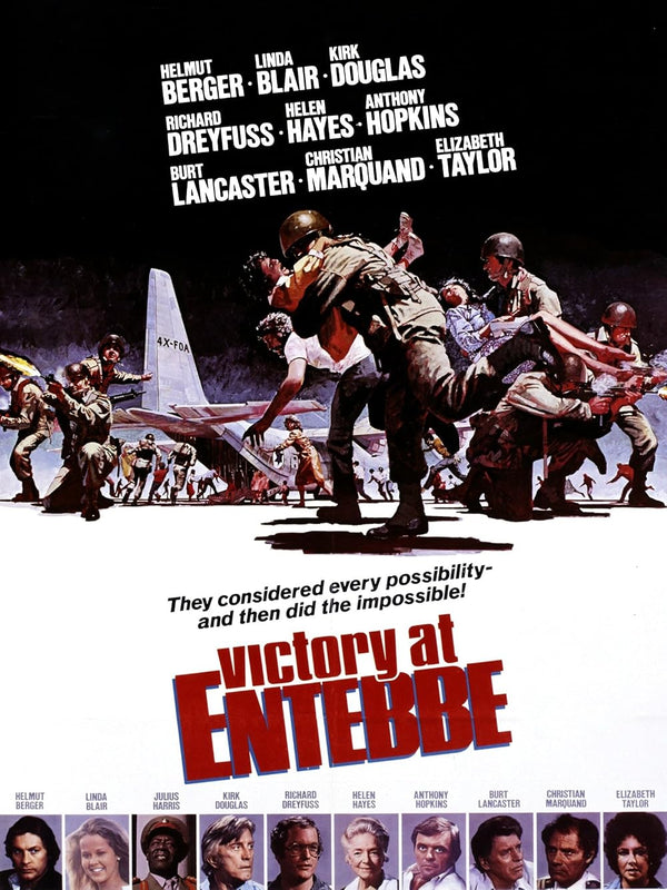 Victory at Entebbe Movie Poster | Action, Drama, History Thriller Movie Poster | Film Wall Art Print