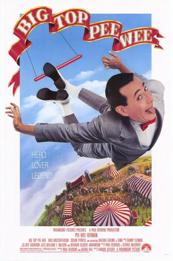 Big Top Pee Wee (1988) - Adventure Comedy Romance Movie Poster Movie Poster | Film Wall Art Print