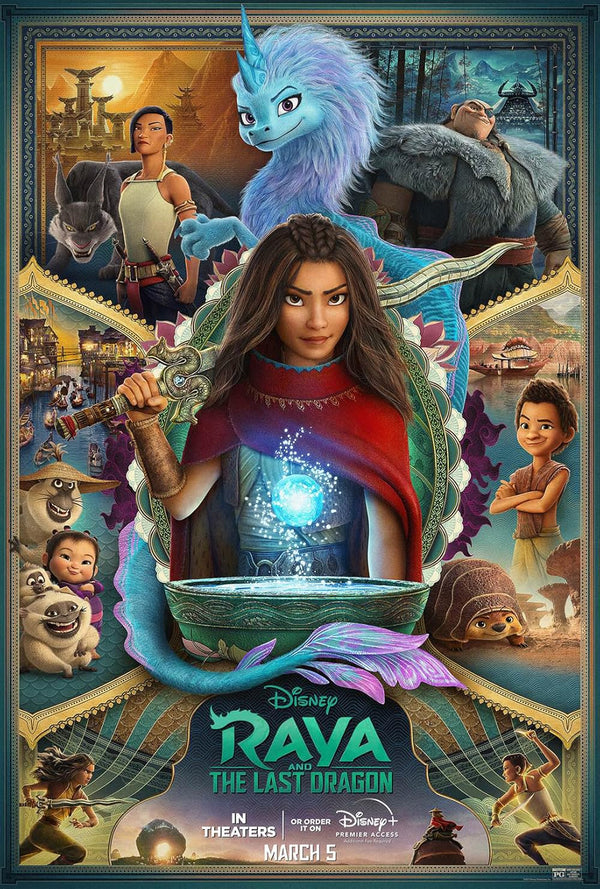 Raya and the Last Dragon 2021 Official Poster - Animation Action Adventure Movie Poster | Film Wall Art Print