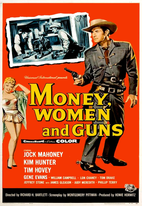Money Women and Guns (1958) - Drama, Mystery, Western Movie Poster Movie Poster | Film Wall Art Print