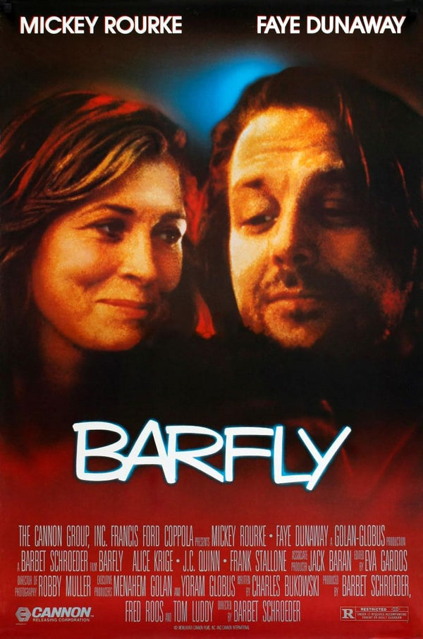 Barfly (1987) - A Dark Comedy Drama with Mickey Rourke Movie Poster | Film Wall Art Print