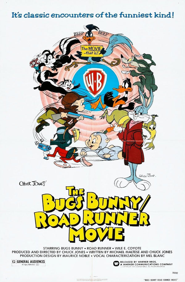 Bugs Bunny & Road Runner Movie (1979) - Italian Animation Comedy Family Movie Poster | Film Wall Art Print