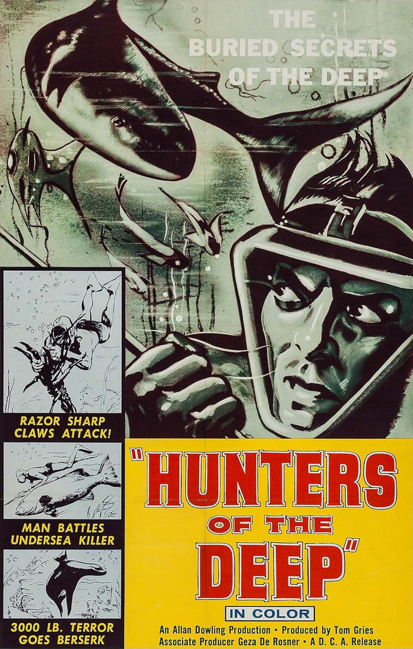 Hunters of the Deep (1954) – Classic Documentary Poster Movie Poster | Film Wall Art Print