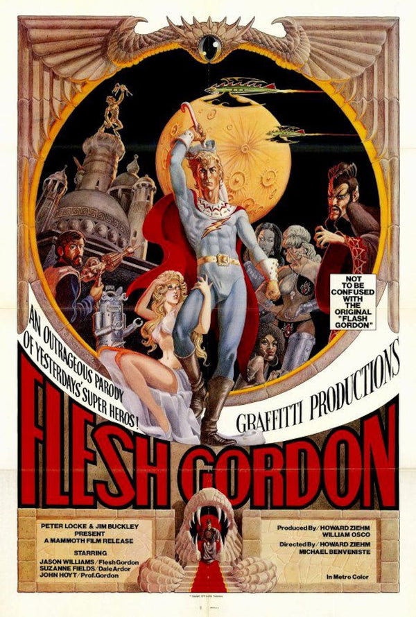 Flesh Gordon (1974) - Retro Sci-Fi Comedy Classic Movie Poster | Film Wall Art Print