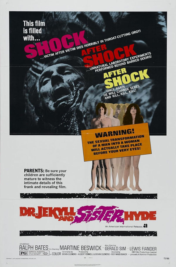 Dr. Jekyll And Sister Hyde (1971) | Horror, Sci-Fi Classic Movie Poster | Film Wall Art Print