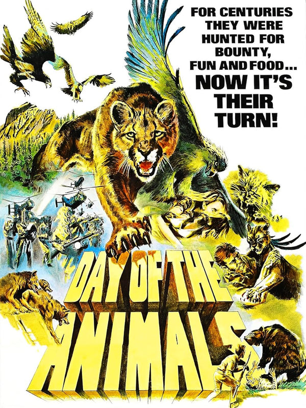 Day of the Animals (1977) – Horror Sci-Fi Thriller Movie Poster Movie Poster | Film Wall Art Print