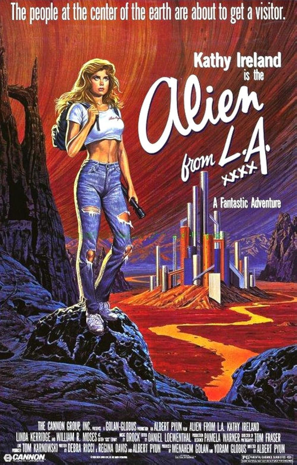 Alien from L.A. (1988) - Adventure Comedy Sci-Fi Movie Poster Movie Poster | Film Wall Art Print