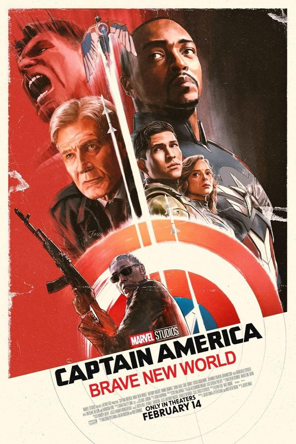 Captain America: Brave New World (2025) Action Adventure Sci-Fi Poster Movie Poster | Film Wall Art Print
