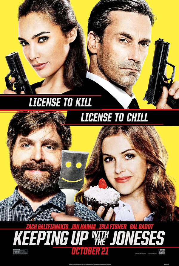 Action-Packed Comedy: Keeping Up with the Joneses (2016) Movie Poster | Film Wall Art Print