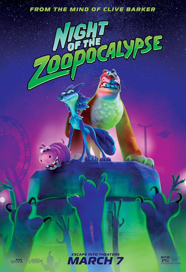 Night Zoo (2024) - Animated Adventure Comedy Movie Poster Movie Poster | Film Wall Art Print