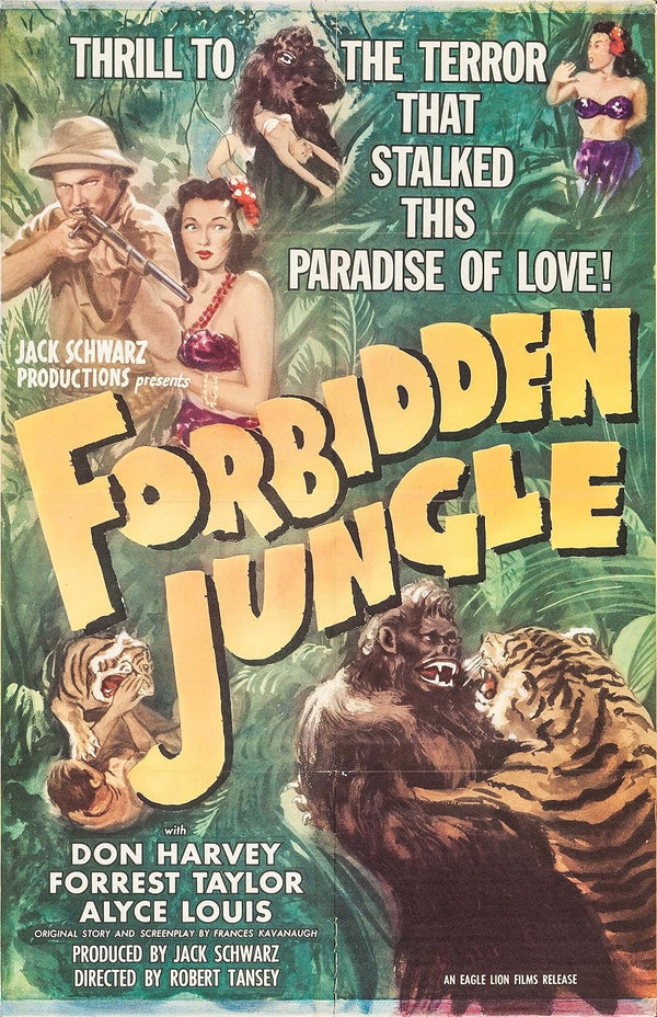 Forbidden Jungle (1950) Action Adventure Drama Movie Poster Movie Poster | Film Wall Art Print