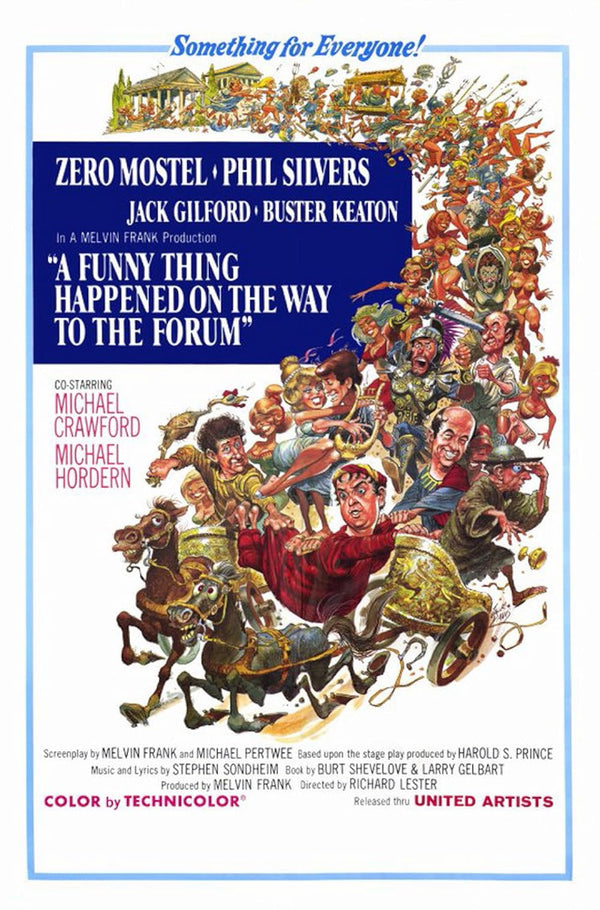 Funny Thing Happened On the Way to the Forum (1966) - Hilarious Musical Comedy Movie Poster | Film Wall Art Print