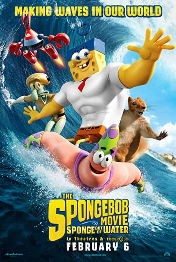 Sponge Bob Squarepants 2: Sponge Out of Water (2015) Movie Poster | Film Wall Art Print