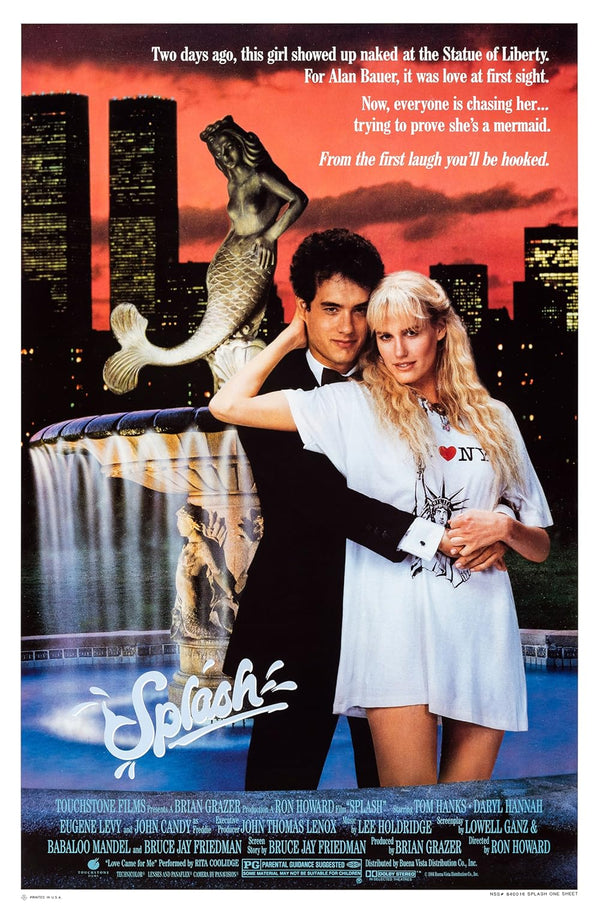 Splash (1984) - Comedy, Fantasy, Romance Movie Poster Movie Poster | Film Wall Art Print