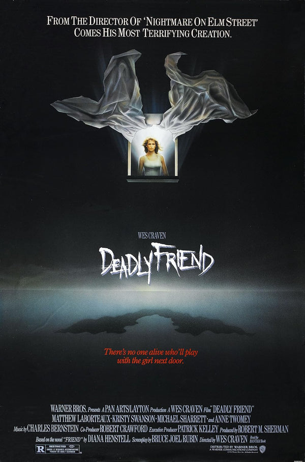 Deadly Friend Movie Poster - 1986 Wes Craven Sci-Fi Horror Movie Poster | Film Wall Art Print