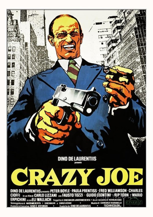 Crazy Joe (1974) Crime Drama Movie Poster – Intense Action & Heartfelt Drama Movie Poster | Film Wall Art Print