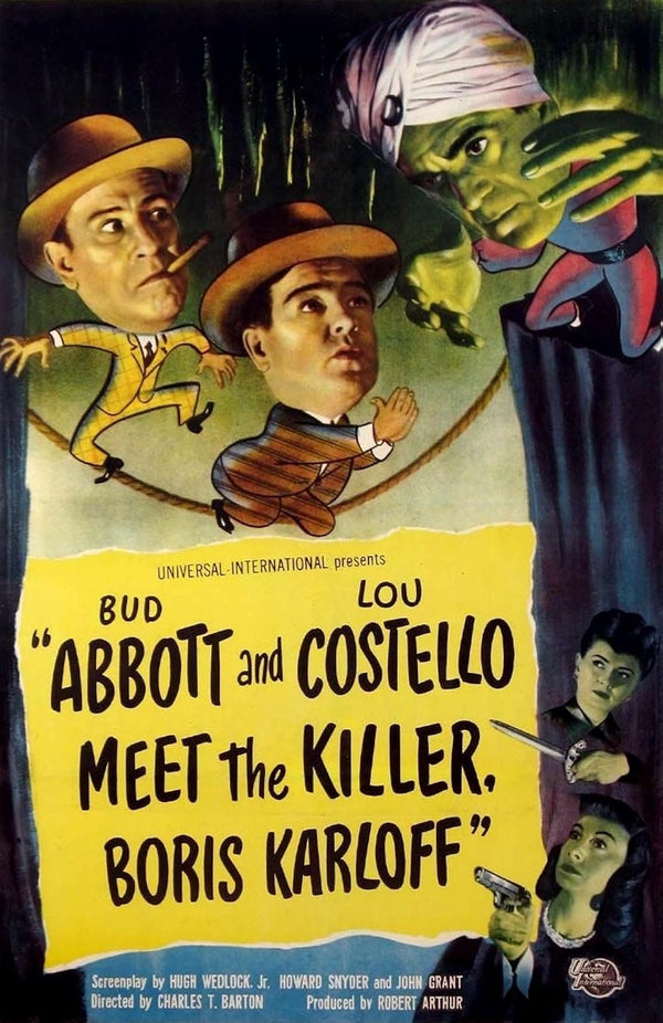 Abbott and Costello Meet the Killer (1949) - Comedy Crime Horror Classic Movie Poster | Film Wall Art Print