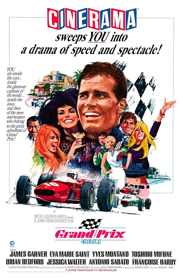 Grand Prix (1966) Movie Poster – Drama & Sport Classic Movie Poster | Film Wall Art Print