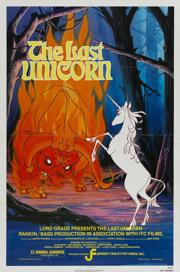 The Last Unicorn (1982) - Animated Fantasy Adventure Film Movie Poster | Film Wall Art Print