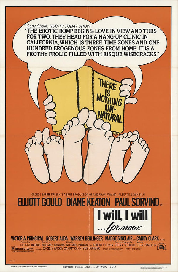 I Will I Will... For Now (1976) - Romantic Comedy Poster Movie Poster | Film Wall Art Print