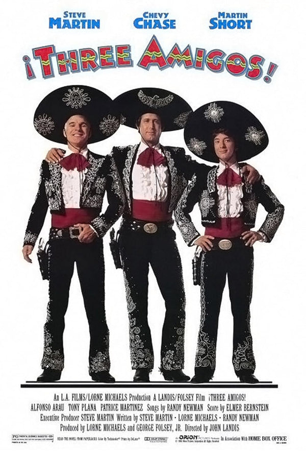 Three Amigos Movie Poster | Classic 80s Comedy Film Art Movie Poster | Film Wall Art Print