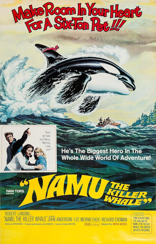Namu the Killer Whale (1966) - Adventure Drama Family Movie Poster Movie Poster | Film Wall Art Print