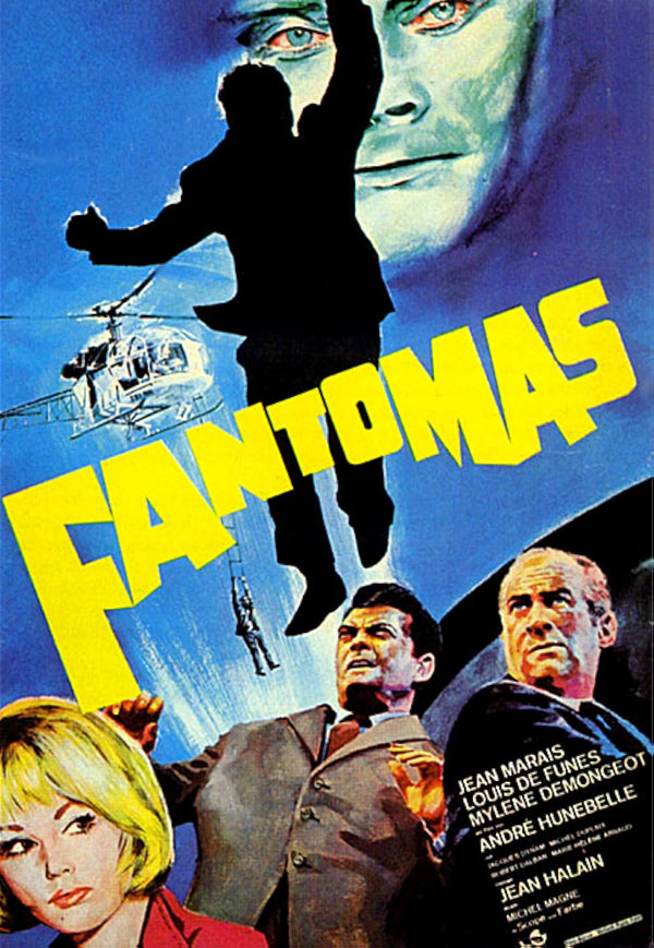 Fantomas (1964) - Adventure Comedy Crime Movie Poster Movie Poster | Film Wall Art Print