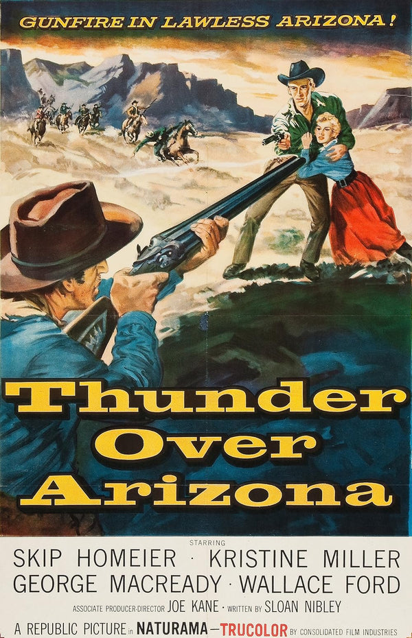Thunder Over Arizona (1956) - Classic Western Drama Movie Poster Movie Poster | Film Wall Art Print