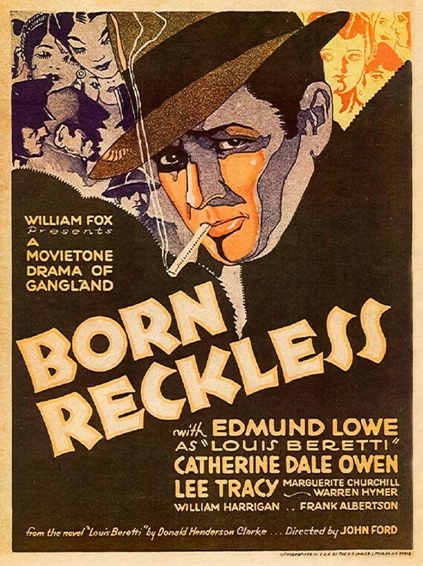 Born Reckless (1930) – Classic Crime Drama & War Film Movie Poster | Film Wall Art Print