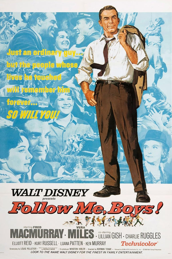 Follow Me Boys (1966) - Heartwarming Family Drama Movie Poster Movie Poster | Film Wall Art Print