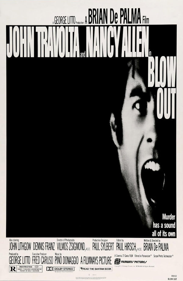Blow Out Movie Poster - Brian De Palma Thriller Movie Poster | Film Wall Art Print