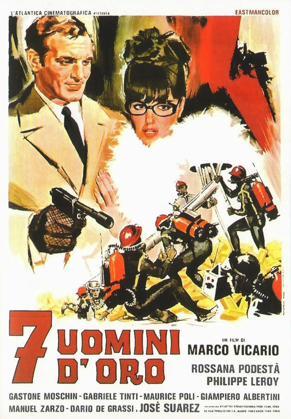 Seven Golden Men (1965) - Hilarious Crime Comedy Drama Movie Poster Movie Poster | Film Wall Art Print