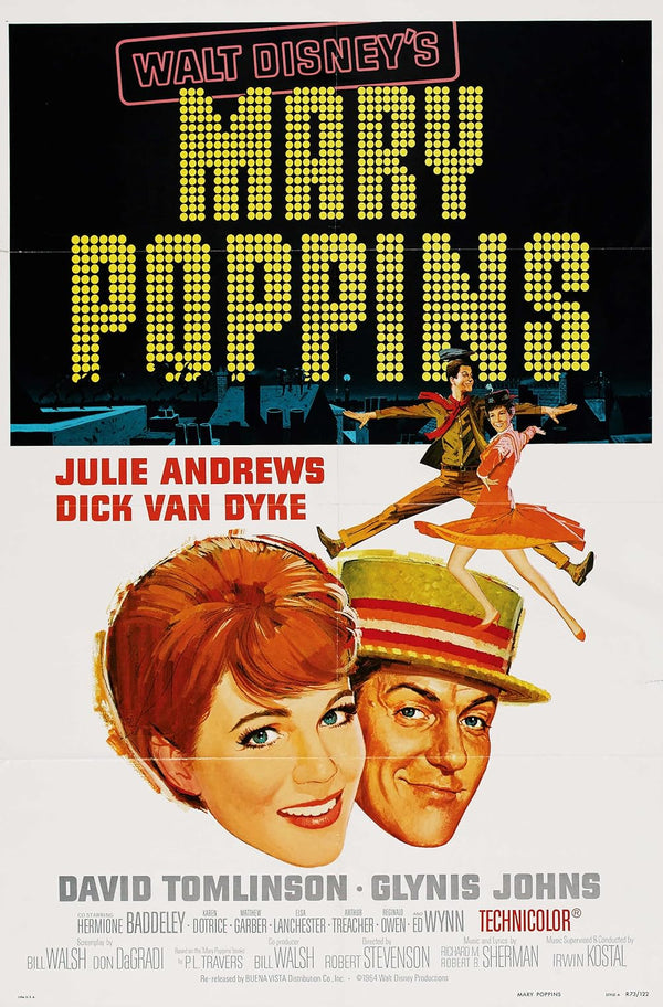 Mary Poppins (1964) – Classic Comedy Family Fantasy Movie Poster Movie Poster | Film Wall Art Print